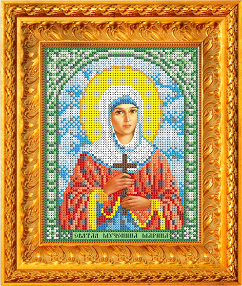 Св 64. Икона Святой Марины бисером.