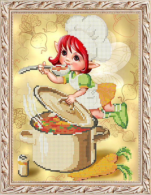 Кухонные феечки. Кухонная Фея вышивка бисером. Фея на кухне. Фея кухни вышивка